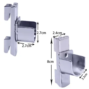 double slotted metal heavy duty iron shelf bracket for square tube holding