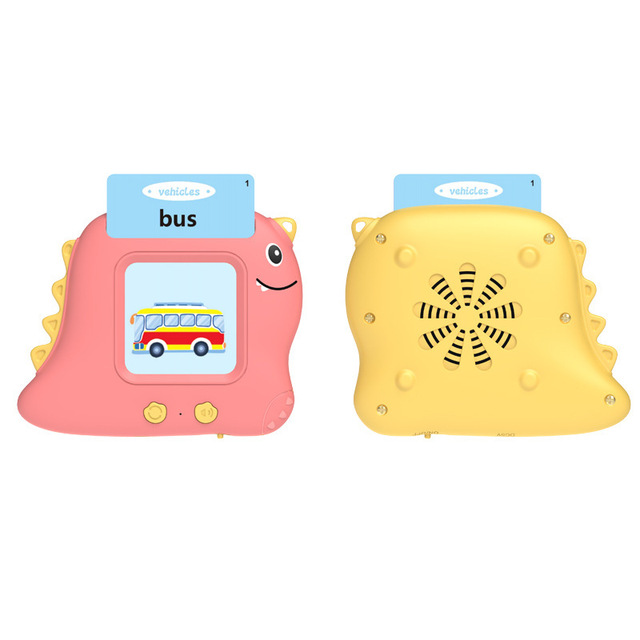 Early Education Dinosaur Talking Flash Cards with Lithium Battery-Montessori Learning Toys for Toddlers 1-4 Years