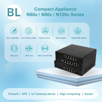 Perangkat VPN Jaringan OEM Ringkas 1U Rak Mounting Chassis 3*LAN Mini PC Pfsense Firewall Soft Router untuk Penggunaan Perusahaan