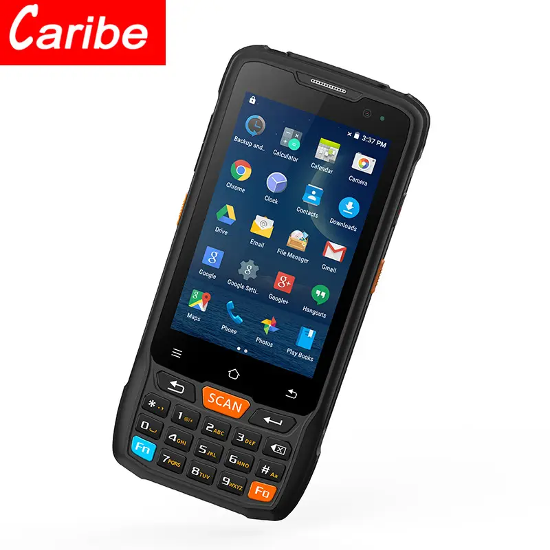 CARIBE 4.0 인치 터치 스크린 안드로이드 바코드 스캐너 1D 2D QR 레이저 바코드 스캐너 rfid NFC 리더