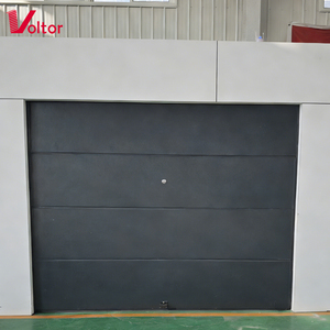 Superficie acabada de <span class=keywords><strong>puerta</strong></span> de garaje seccional moderna personalizada de acero inoxidable para uso en exteriores y villas - Product Image 3
