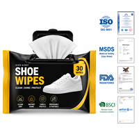 Lingettes nettoyantes pour chaussures, lingettes pour baskets, lingettes jetables pour chaussures en cuir, lingettes de voyage, logo personnalisé OEM