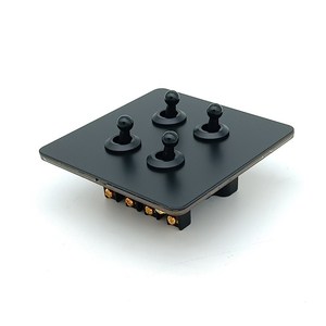 Personnalisé Laiton Or Noir Nickel Couleur Interrupteur En Acier Inoxydable Rétro Vieux Brossé Rétro Quatre <span class=keywords><strong>Gang</strong></span> Commutateur Bidirectionnel - Product Image 2