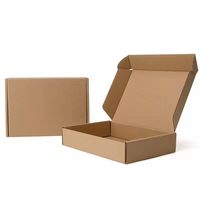 Boîte de papier kraft ondulé avec impression personnalisée en gros emballage d'avion réutilisable portable carré uni blanc rose autres couleurs
