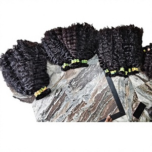 AMRIN INTERNATIONAL Cheveux Indiens Bouclés de Haute Qualité en Vrac, Cheveux Humains Vierges Remy, Double Trame Faite à la Machine, Pointes Super Double Drawn - Product Image 3