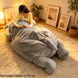 Saco de Dormir de Peluche Estilo Oso de Peluche, Saco de Dormir Envolvente Acogedor, Saco de Dormir Extra Grande de Peluche - Product Image 6