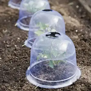 Vente directe des fabricants Cloche protectrice en plastique pour l'entretien des plantes de jardin avec couvercle d'aération