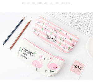 Trousse à crayons en toile pour enfants, <span class=keywords><strong>cactus</strong></span> flamant rose, fermeture éclair, trousse à cosmétiques, cadeau de papeterie, nouvelle collection - Product Image 3