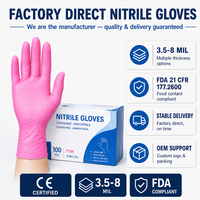 Gants jetables en nitrile SONICE 4/5/6 mil, sans poudre, sans latex, qualité alimentaire, usage médical et industriel, 28 cm, lisses, vente en gros