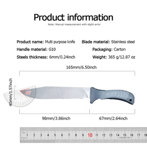 มีดต่อสู้ FG แบบปรับแต่งได้ คุณภาพสูง ผลิตจากเหล็กกล้าไร้สนิม ใบมีดแบบ Fixed Blade ปลายแหลม ขอบตรง พร้อมปลอกมีด ด้ามจับ G10 เกรด DIY สำหรับ OEM - Product Image 6