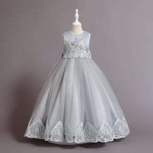 4-16 anni ragazza ricamata in rete di perline <span class=keywords><strong>abiti</strong></span> lunghi occasioni formali bambini <span class=keywords><strong>damigella</strong></span> d'onore Host costumi da <span class=keywords><strong>cerimonia</strong></span> di spettacolo - Product Image 5