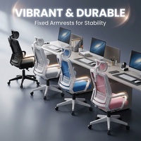 Chaise de bureau ergonomique AOR, chaise de bureau pivotante réglable en hauteur, chaise d'étude, chaise de réunion, chaise de jeu en tissu