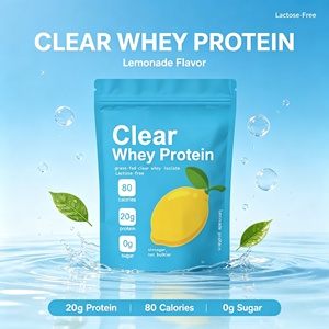 ODM OEM LuvVita Isolat de Protéine de Lactosérum Transparente en Poudre Saveur Limonade 20g Protéines <span class=keywords><strong>0</strong></span> Sucre Bovin Élevé en Pâturage Sans Lactose Soutient la Construction Musculaire - Product Image 1