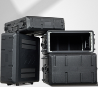 Boîtier de transport en plastique PE pour mixeur audio, rack de haut-parleurs, boîte à outils, boîte de rangement 6U pour amplificateur et équipement de scène