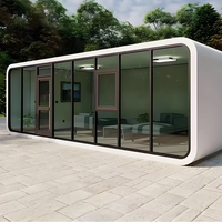 Maison miniature de luxe, 20 pieds, 40 pieds, extensible, préfabriquée, en conteneur, imperméable, style villa moderne, maison modulaire