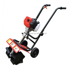 Motoculteur à essence léger et compact, le plus vendu, pour usage domestique, désherbeur, micro-motoculteur manuel pour jardin potager et retournement du sol - Product Image 3