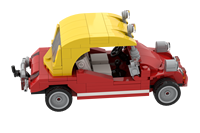 Bestseller transfrontalier : Blocs de construction en plastique pour garçons, modèle VTT et Voiture de sport décapotable rétro type E