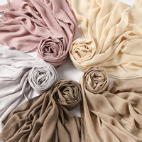 Châle Hijab en Modal Viscose Rayonne, Couleurs Anciennes de Luxe, Texture Unique, Nouveau Chiffon Léger et Respirant avec Strass pour Femme Musulmane