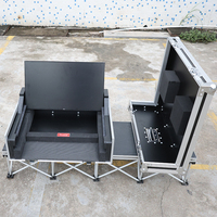 Moniteur personnalisé double écran tactile Station de travail Flight Road Case pour les moniteurs d'ordinateur DELL 24''