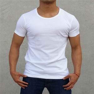 Custom Print 100%cotton Short Sleeve <strong>Round</strong> <strong>Neck</strong> Men's Plain Blank <strong>White</strong> Cotton <strong>t</strong> <strong>Shirts</strong> - Product Image 3