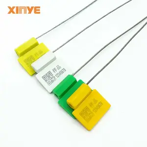 Kabel Segel Logam RFID Tag Dasi HF Chip F08 Rfid Logo Kustom SmartTag Kunci Segel Kabel Dapat Disesuaikan