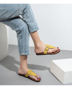 Chaussures pour femmes en cuir de vachette véritable, antidérapantes, souples, pour le printemps et l'automne, style urbain, talon de 1 cm - Product Image 2