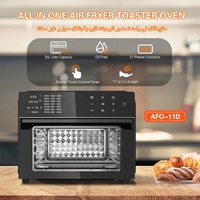 Friteuse à air sans huile de grande capacité Pizza Steak Cuiseur à poulet Four à pain électrique multifonctionnel à écran tactile Friteuse à air