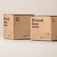 Boîtes à pâtisserie en papier kraft personnalisées, pliables, de qualité alimentaire, pour gâteaux, biscuits, pain, pâtisseries, beignets