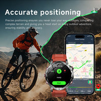 Montre connectée GPS AK102 2026 avec appels Bluetooth, suivi de santé, rappels de messages, grande autonomie, pour hommes, sports de plein air, bracelet en silicone à fixation magnétique