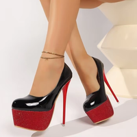Chaussures à talons fins pour femmes 2011, plateforme imperméable de 16 cm, style défilé, strass, boîte de nuit, professionnelles, grandes tailles 35-48, talons hauts