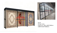 Modern Customized Large Capacity Pull Rug Holder Factory Direct Sliding Carpet Display Rack Fabric Blanket Organizer for