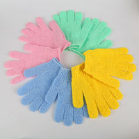 Gants exfoliants pour le corps, multicolores, prix bas, exfoliant naturel pour le corps, gants de douche, gants exfoliants