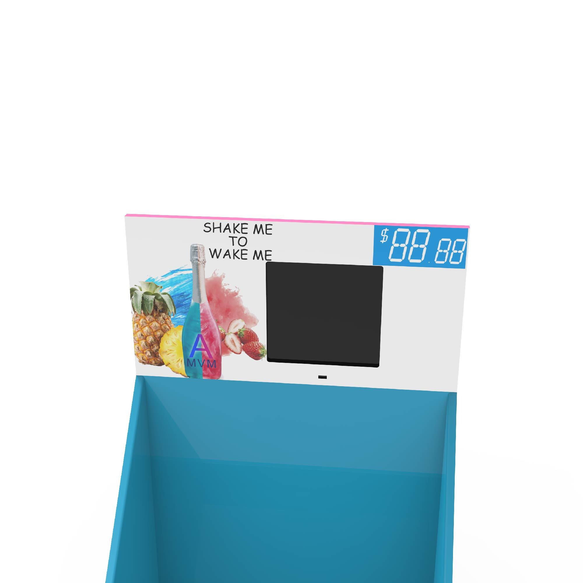 Apache Supermarket Tabletop Cardboard Display Rack with LCD Screen for Beverages Made From Durable Paperboard — view 5