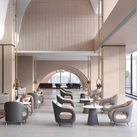 Table de négociation compacte de luxe moderne avec 4 chaises pour bureaux de vente et réceptions