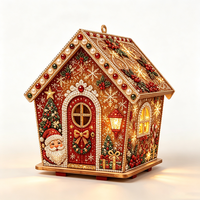 Kit de Peinture Diamant DIY de Noël : Maison en Diamants Faite à la Main, Ensemble d'Artisanat Artistique en Cristal pour Décoration Intérieure, Cadeau de Noël