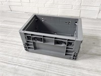 Conteneur pliable empilable de qualité industrielle, caisse de rangement en plastique robuste pour le transport