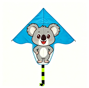 Cerf-volant pour enfants en forme d'animal de dessin animé, facile à faire voler, en polyester, triangulaire, avec longue queue, pour les sports de plein air et les jeux en famille - Product Image 4