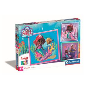 CLEMENTONI SUPERCOLOR - PUZZLE 3X48 CUADRADOS DISNEY ARIEL - Product Image 1