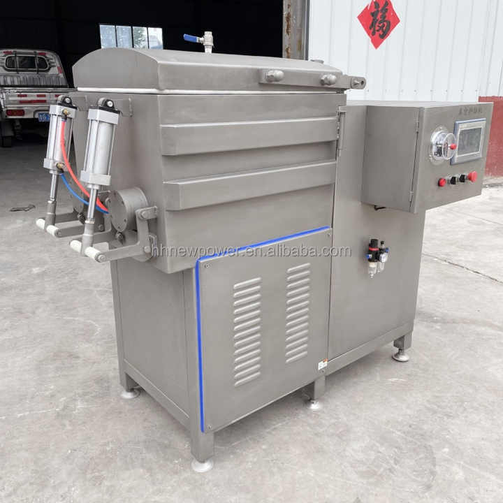 60kg/Time Vacuum Pork Meat Beef Lamb Vegetables Stuffer Stuffing Mixer Mixing Machine Sausage Production Line