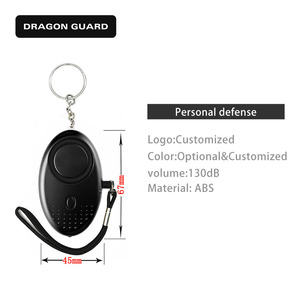 Dragon <span class=keywords><strong>Guard</strong></span> nuevo diseño personalizado Lámpara LED multicolor 130db sonido de Seguridad llavero alarma <span class=keywords><strong>personal</strong></span> femenina - Product Image 2