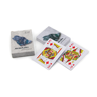 Jeu de cartes à jouer en papier Baloot personnalisé avec finition lin sur le devant et le dos, pour publicité promotionnelle et usage familial