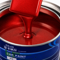 Revêtement de finition multicouche haute brillance 1K couleur nacrée pour la repuissage de berlines rouges et les projets de retouche partielle des rayures