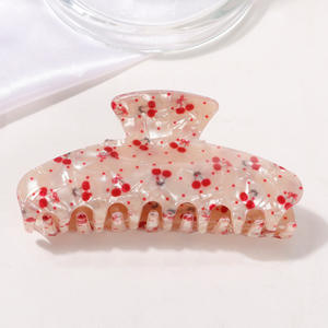 Pinza de Pelo de Plástico con Diseño de Frutas, Accesorios para el Cabello, Pinza de Acrílico para Cabello Grueso, Venta al Por Mayor - Product Image 4