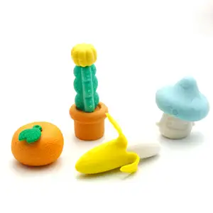 Soododo XDDD801 3D Neuheit Spaß Schreibwaren günstiger Werbung Obst Gemüse Pilz Radieschen geformter Mini-Stift Gummi-Räufer