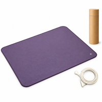 Tapis de mise à la terre anti-statique conducteur haute résistance Litchi Grain Grounding Purple Mat, conception anti-statique pour utilisation sur bureau et au sol