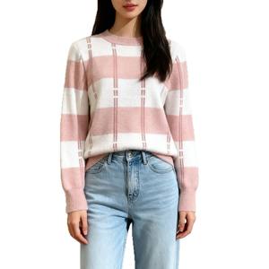 Maglione a Righe a Maniche Lunghe da Donna Prodotto in Fabbrica, Abbigliamento Femminile <span class=keywords><strong>Online</strong></span>, Grossisti di Abbigliamento Donna, <span class=keywords><strong>Maglieria</strong></span> Femminile 2026 - Product Image 5