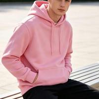 Hoodie uni coupe ample et courte, épais, pour l'hiver, avec logo personnalisé en usine