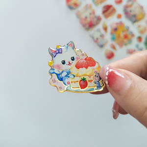 Customized Die-cut <b>Transparent</b> Waterproof 3D Epoxy <b>Stickers</b> Crystal Adhesive Epoxy Resin <b>Stickers</b> Sheets - Product Image 1