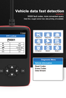 Nueva Versión V500 Escáner de 12/24/36 Voltios Lector OBD Ii Diagnóstico para Autos y Camiones