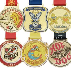 Fabrik neues Design Zink legierung Emaille Medaille Benutzer definiertes Logo Metall Gold Sport medaillen und Trophäen <span class=keywords><strong>Eagle</strong></span> Wing Ehren abzeichen mit 3M Kleber - Product Image 6